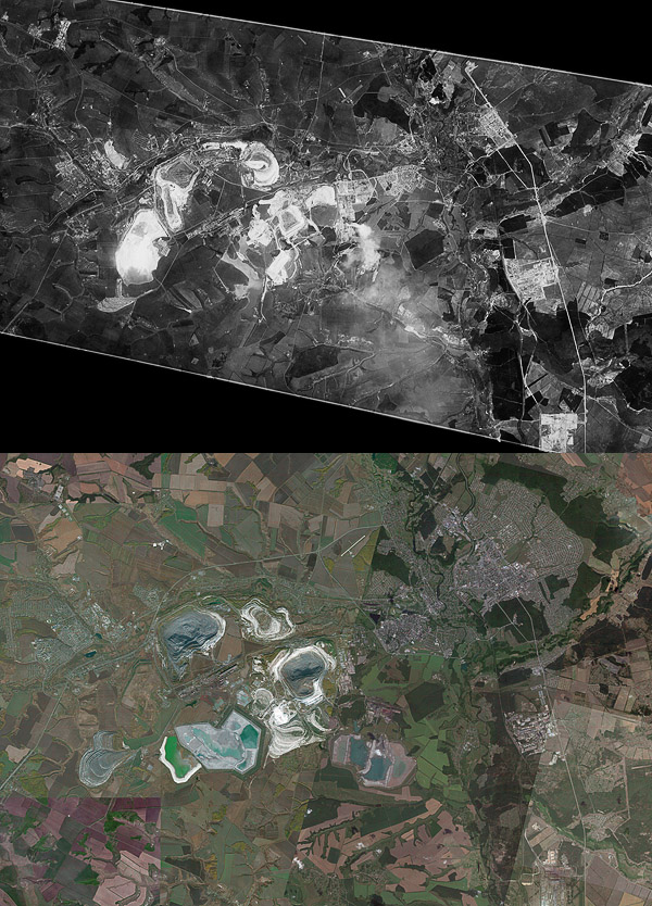 Спутниковая карта Старого Оскола и Губкина 1979 года