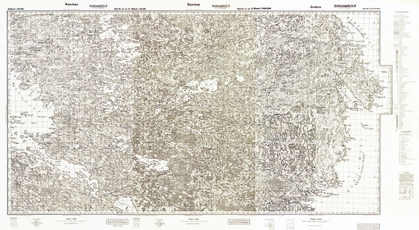 Немецкая карта юго-востока Лоухского района Карелии 1941 года