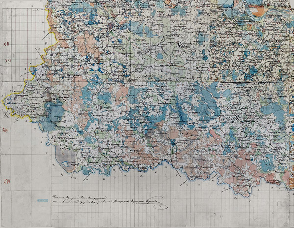 Военно-топографическая карта окрестностей Нерехты - трёхверстовка