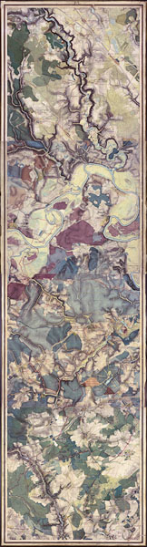 Топографическая карта западных окрестностей Москвы 1838 года