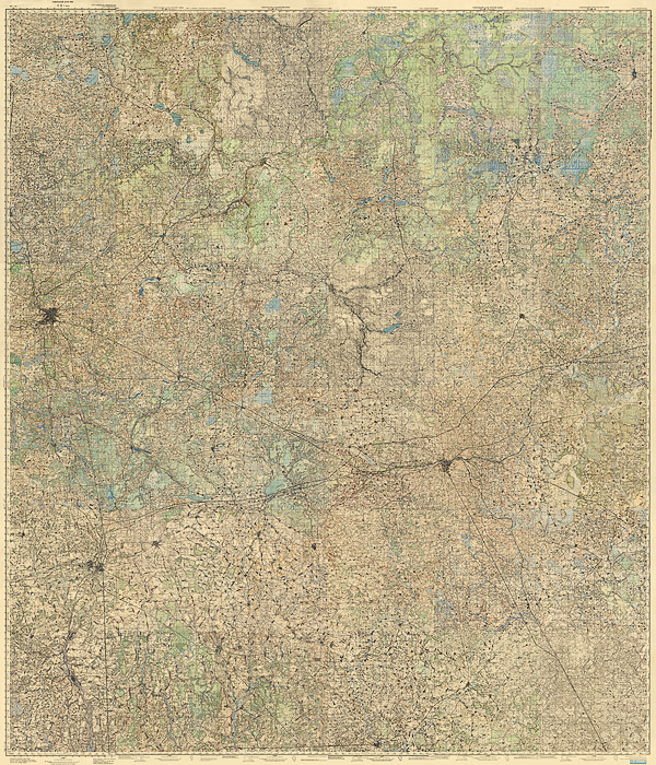 Карта РККА N-36 (А). Смоленская область. Витебская область Беларуси.