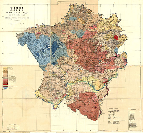 Почвенная карта Корчевского уезда 1913 года