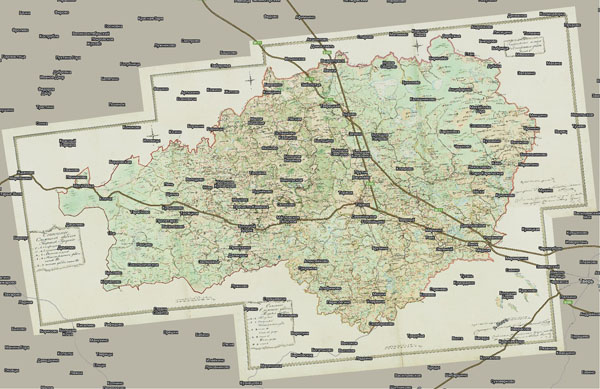Территория охвата карты