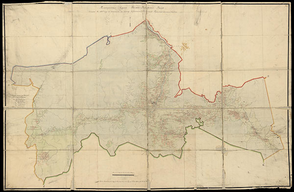 Карта Великоустюжского уезда 1840 года